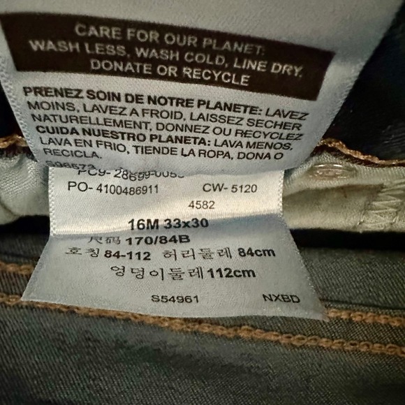 Denizen from Levi's Mid Rise Slim Blue Stretch Skinny Jeans Size 16 - Picture 7 of 7